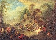 Pater, Jean-Baptiste A Country Festival with Soldiers Rejoicing USA oil painting artist